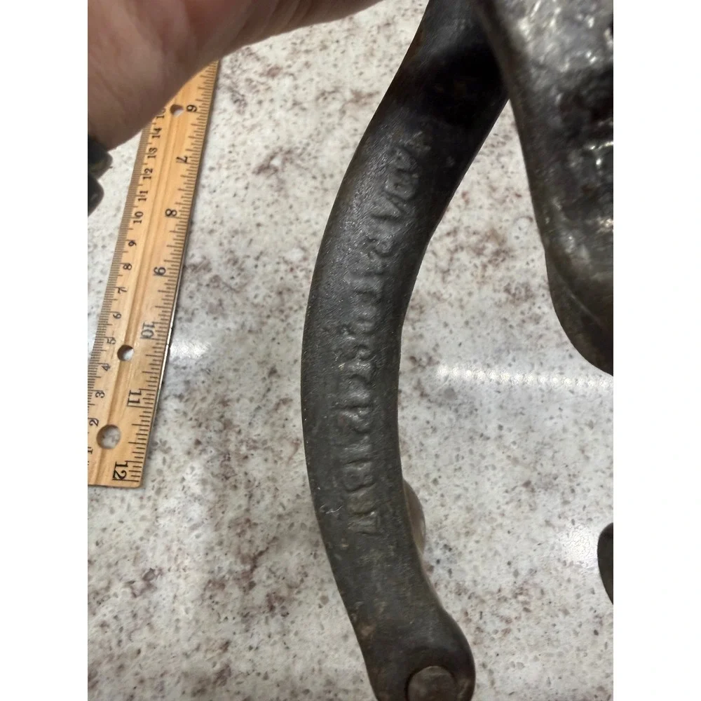 Antique LF&C New Britain Conn USA Hand Meat Grinder Cast Iron Farmhouse Decor